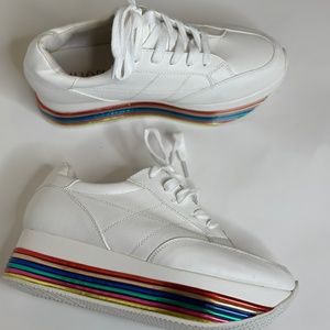 Liliana White Platform Fashion